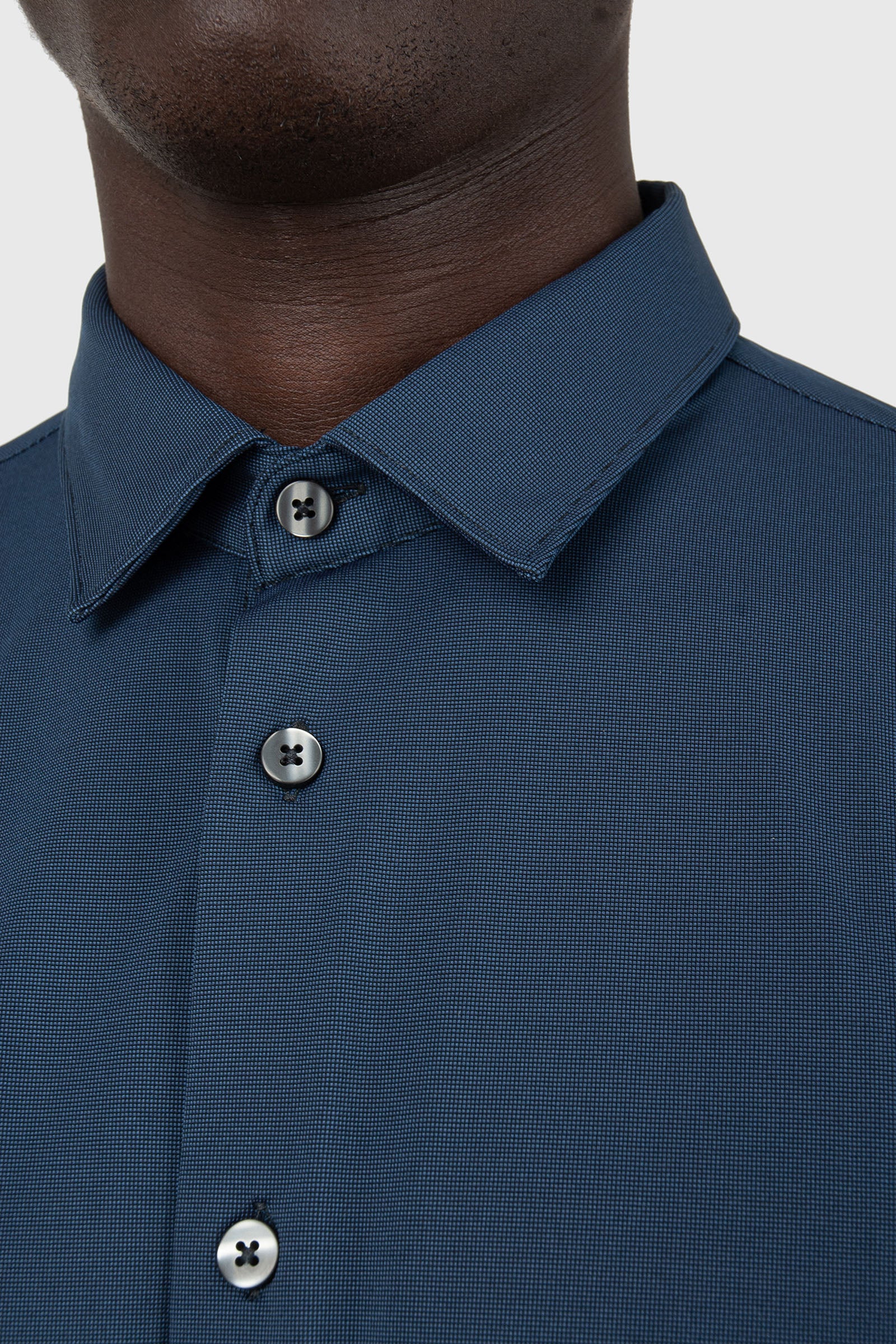 rrd Rrd Oxford Jacquard Open Shirt Avio Uomo, view 2