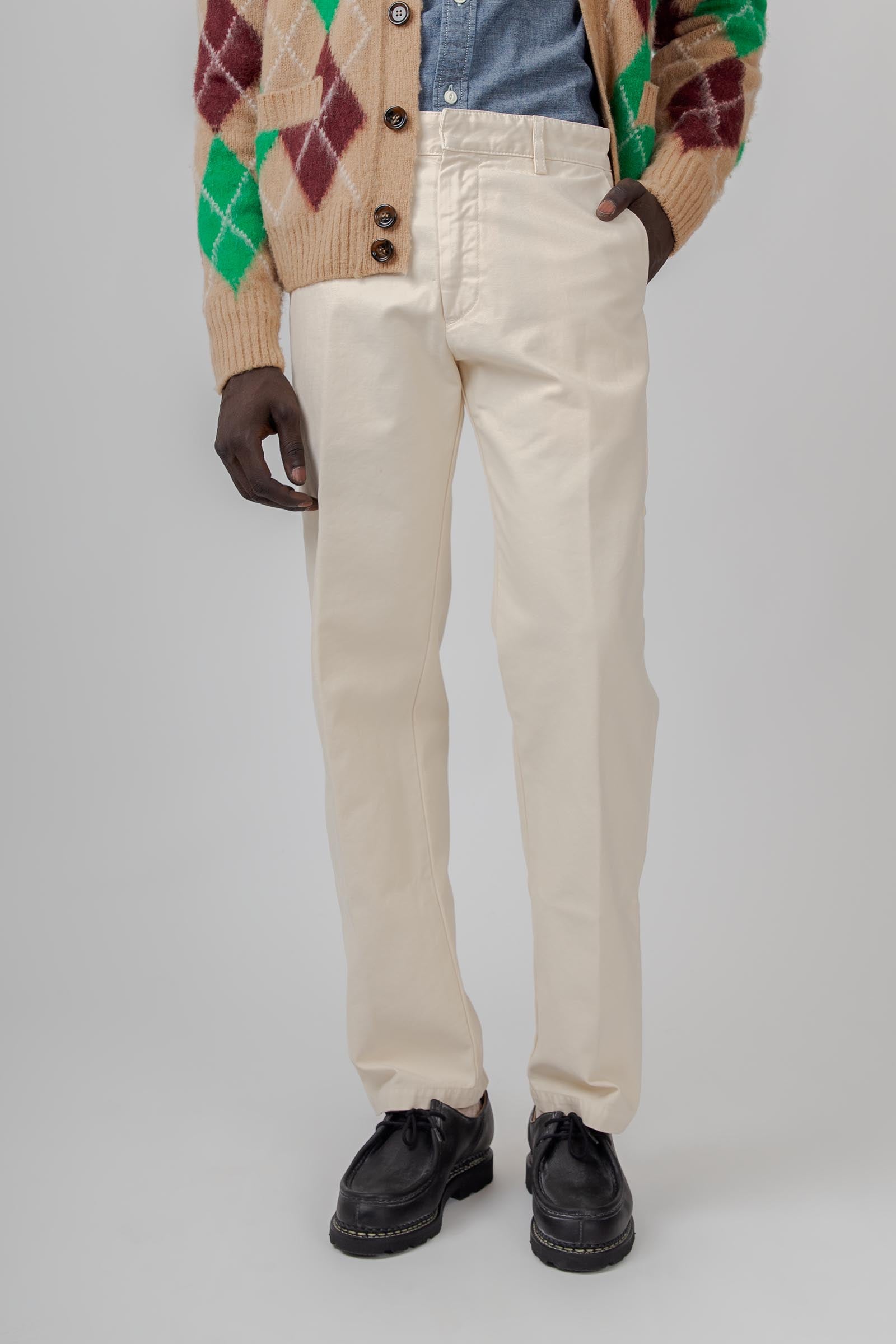 fortela Fortela Pantalone Maine Bianco Off Uomo