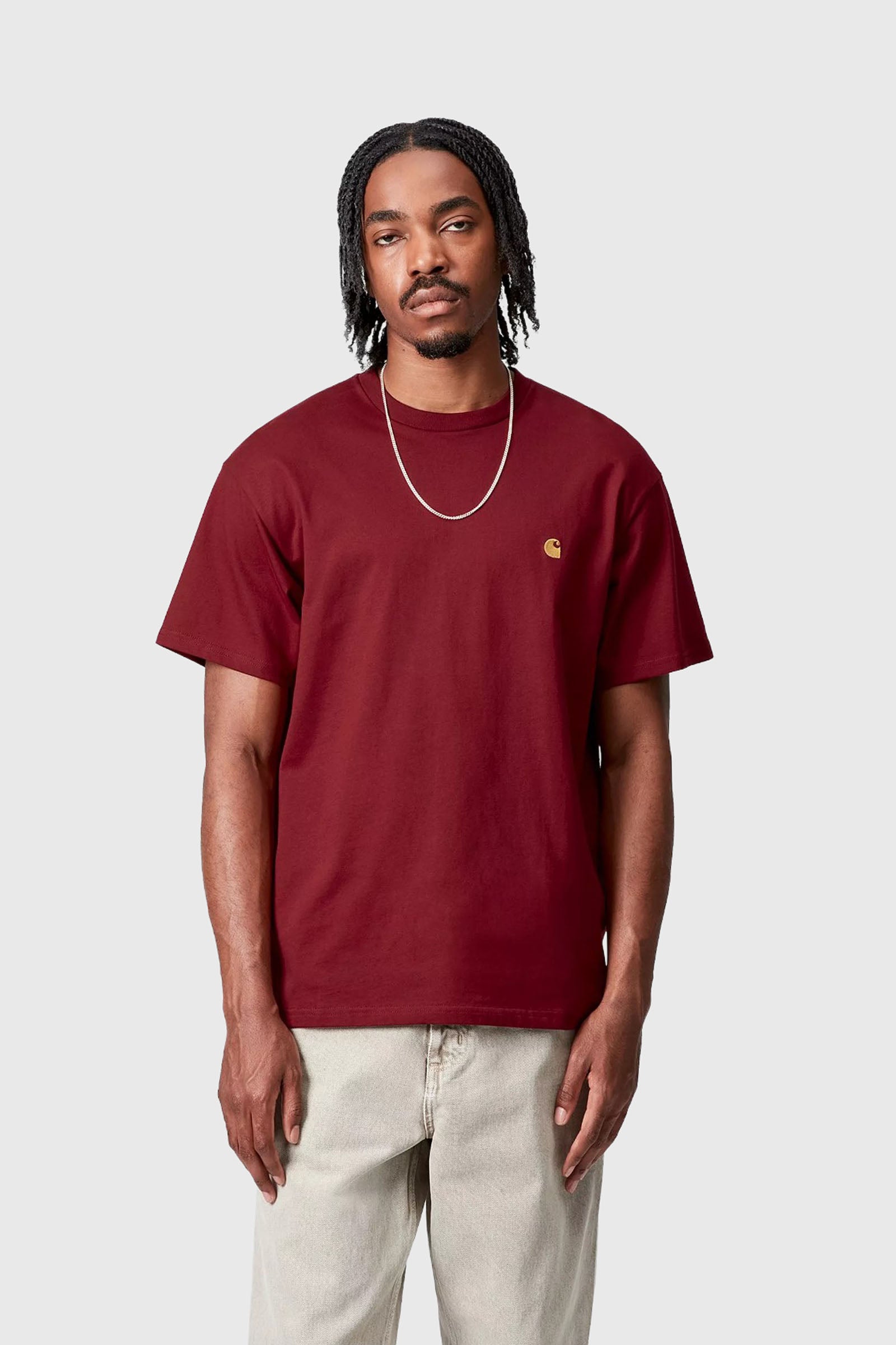 Carhartt WIP Carhartt Wip T-shirt S/s Chase Bordeaux Uomo