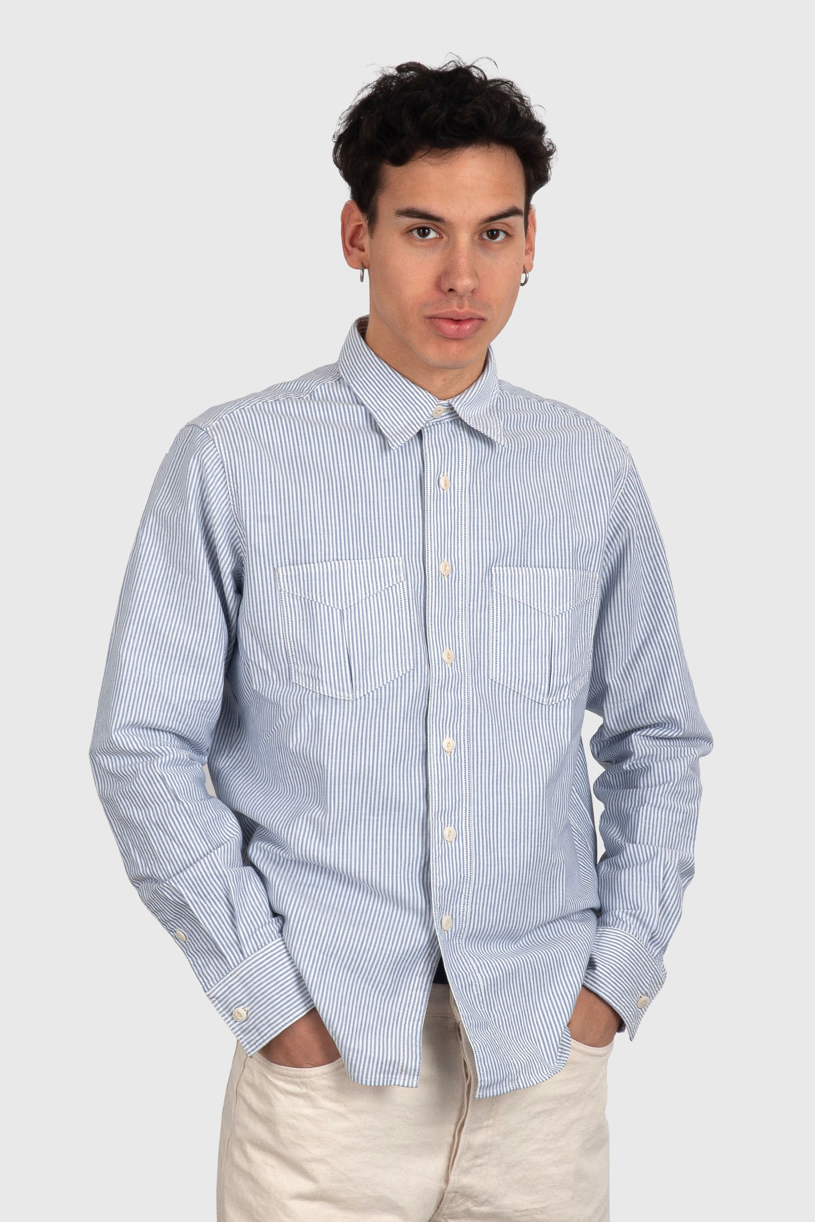 fortela Fortela Camicia Oxford W/chest Pocket Azzurro Uomo