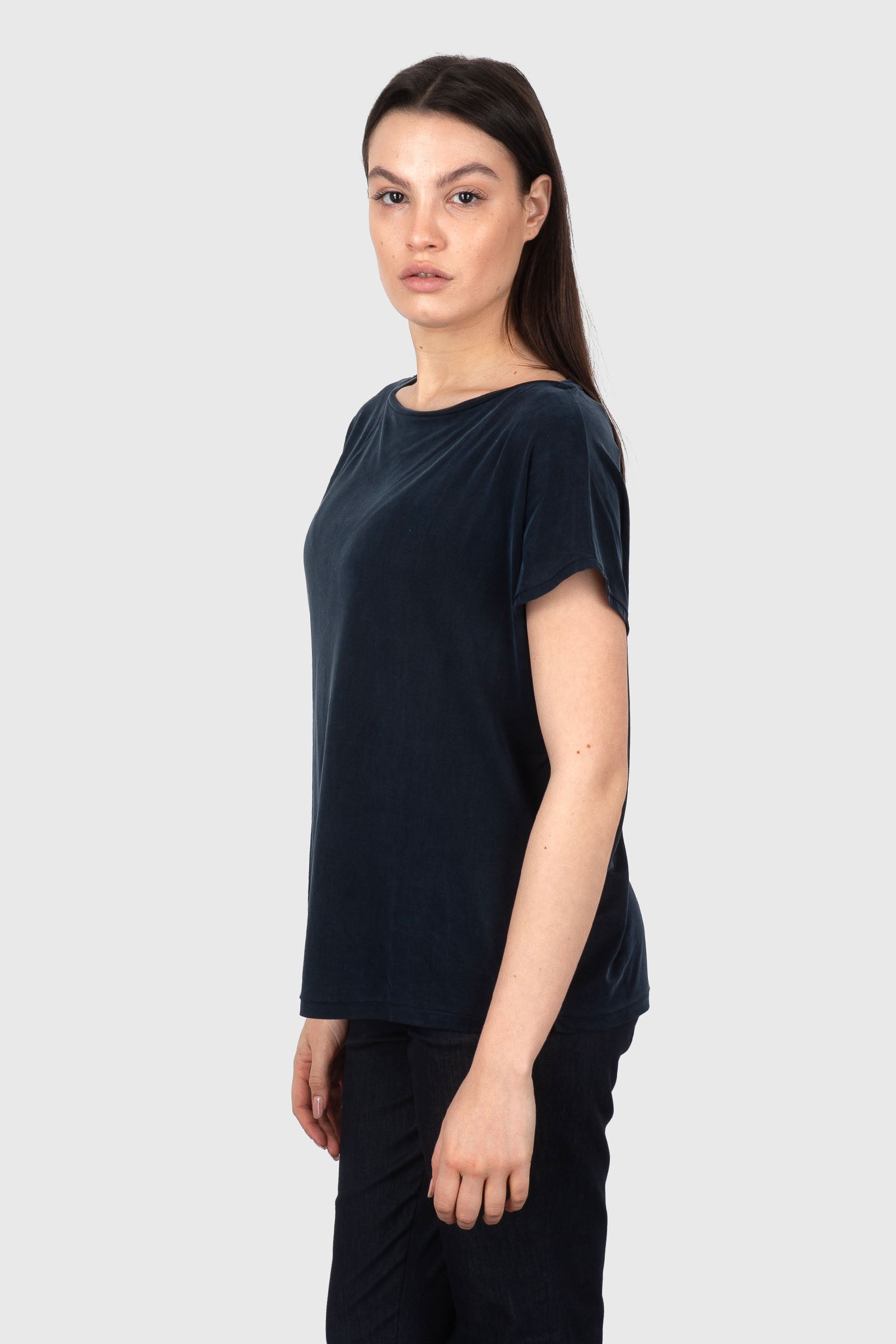 rrd Rrd Cupro Square Wom Shirty Blu Scuro Donna, view 2