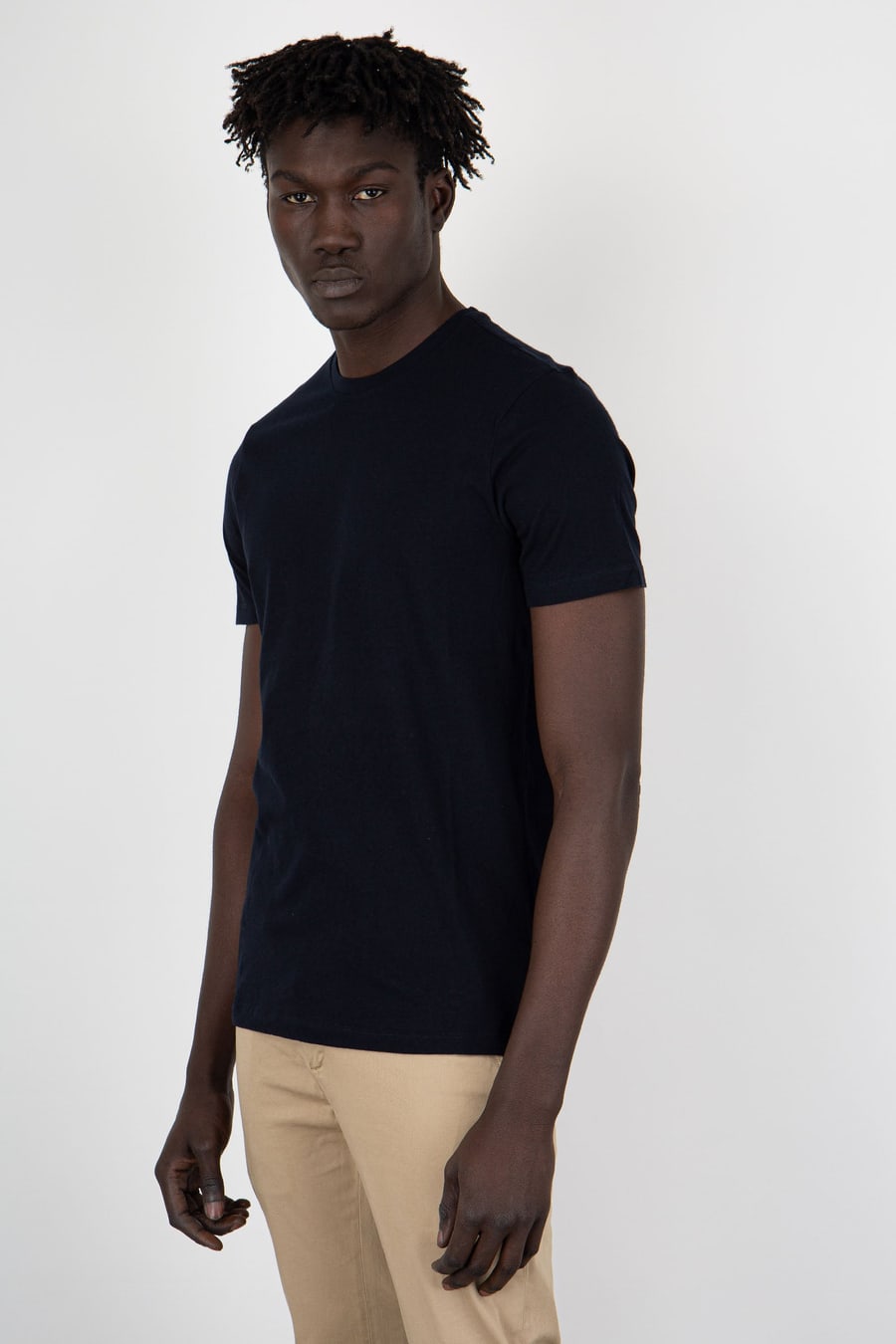 majestic filatures Majestic Filatures T-shirt Girocollo Patrice Blu Uomo, view 3