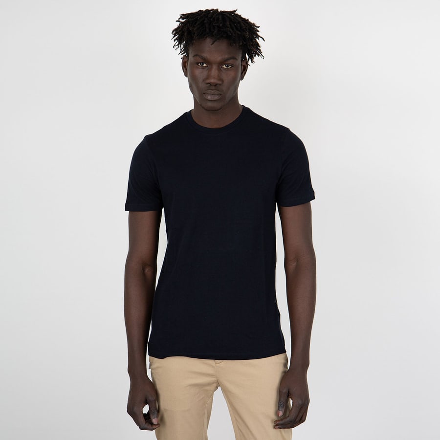 majestic filatures Majestic Filatures T-shirt Girocollo Patrice Blu Uomo, view 6