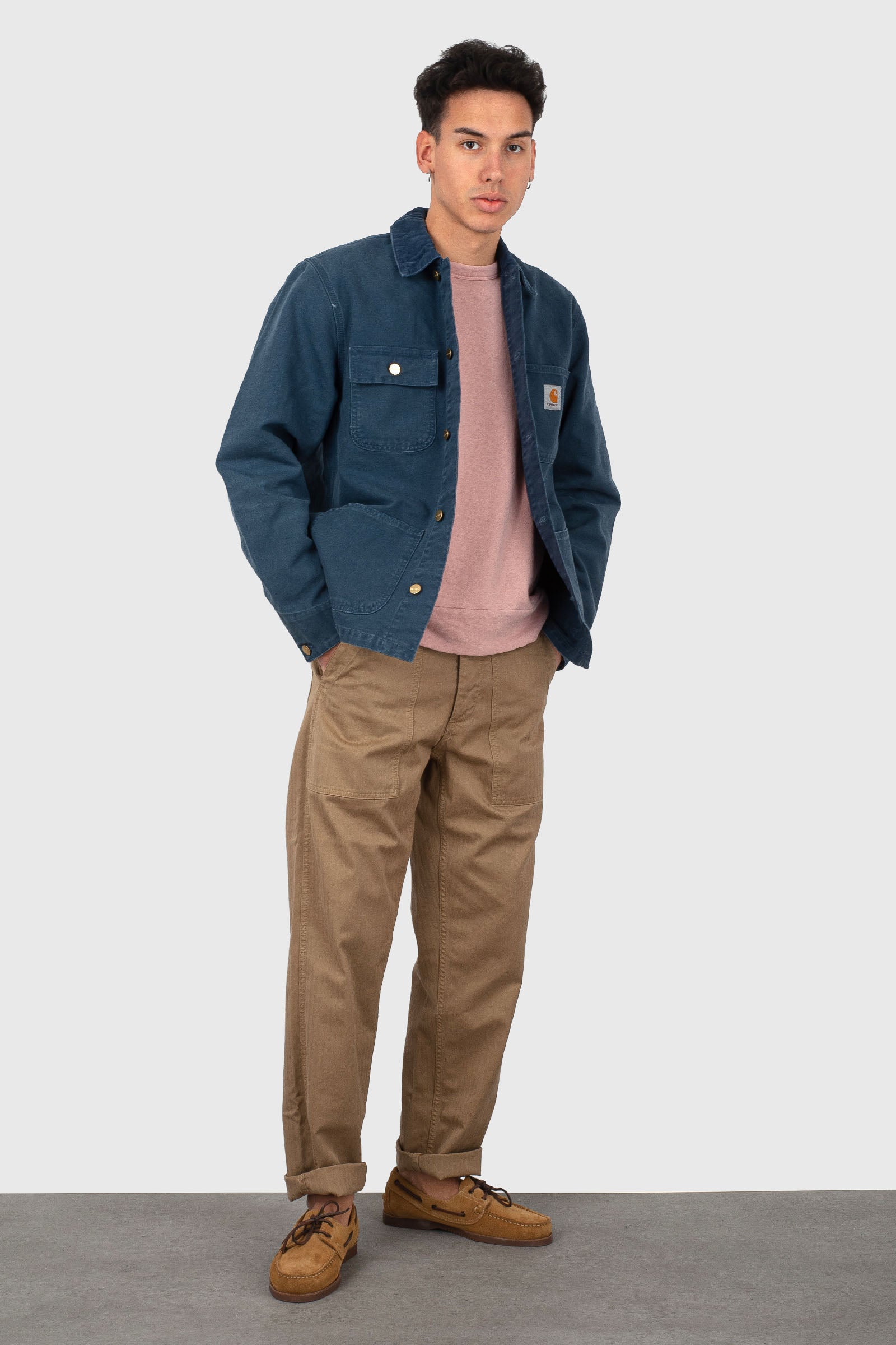Carhartt WIP Carhartt Wip Michigan Coat 'dearborn' Canvas Carta Zucchero Uomo, view 2