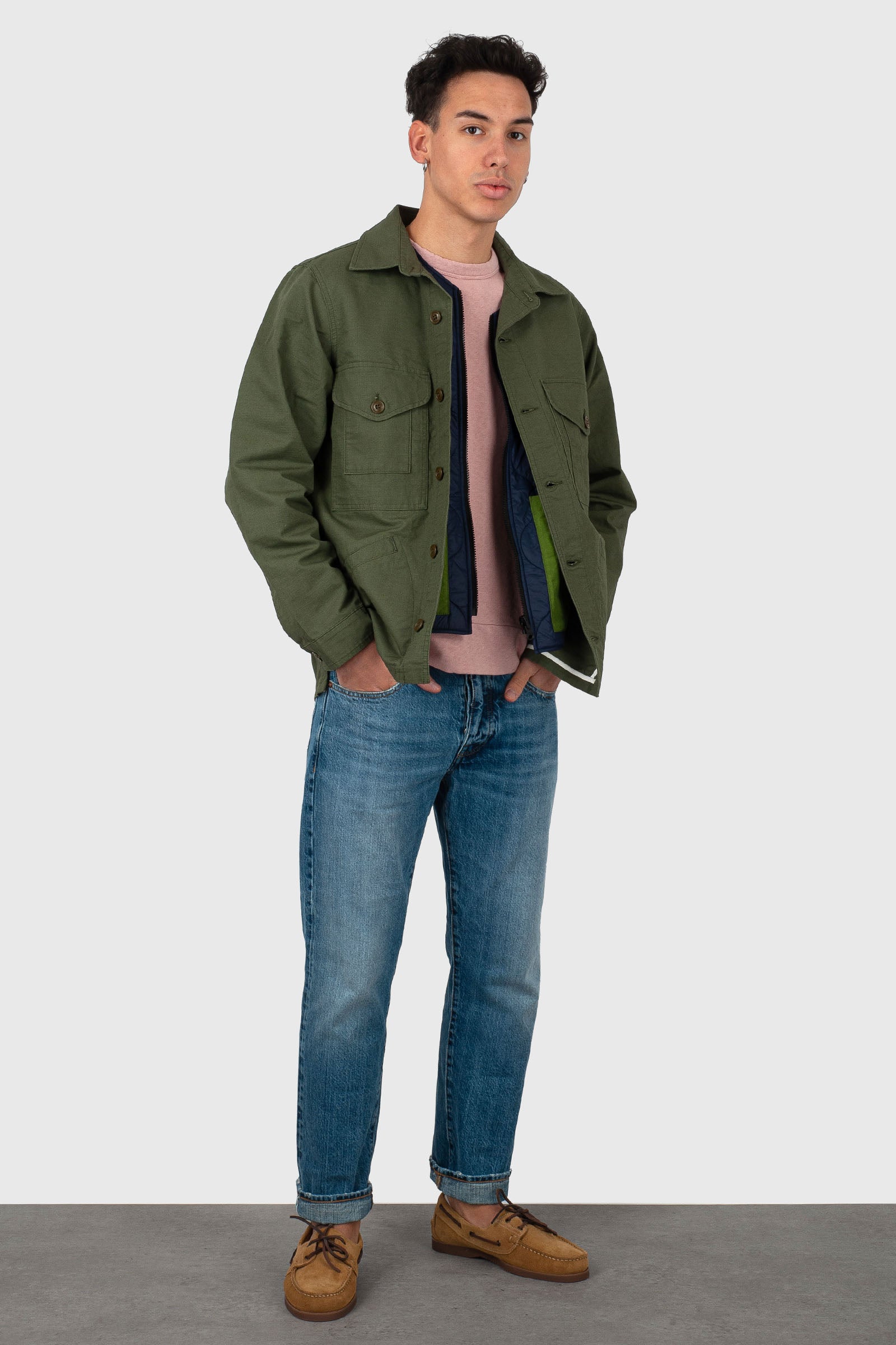 manifattura ceccarelli Manifattura Ceccarelli Original Cruiser Jacket Verde Oliva Uomo, view 2