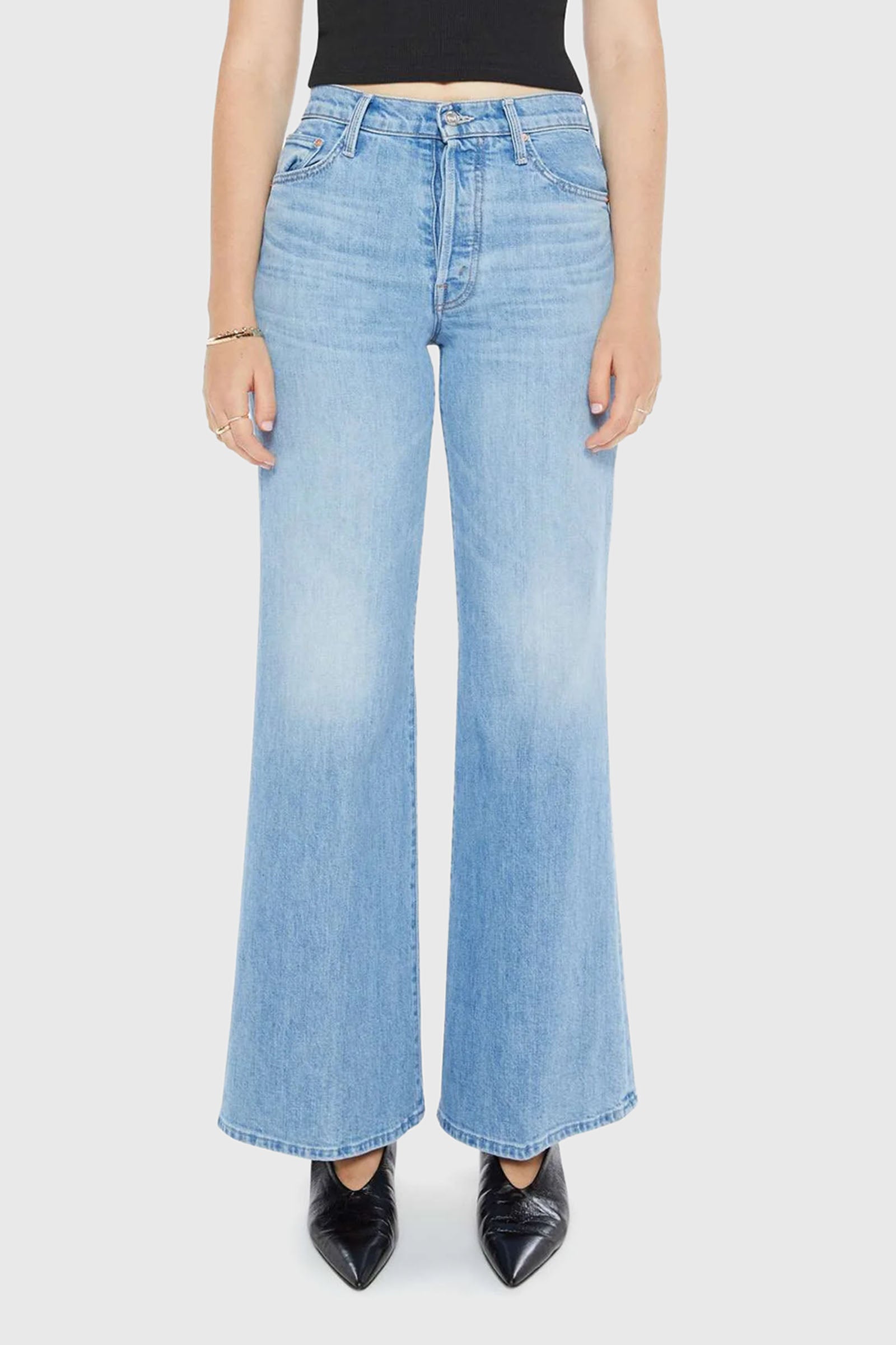 mother Mother Jeans The Tomcat Roller Skimp Denim Chiaro Donna