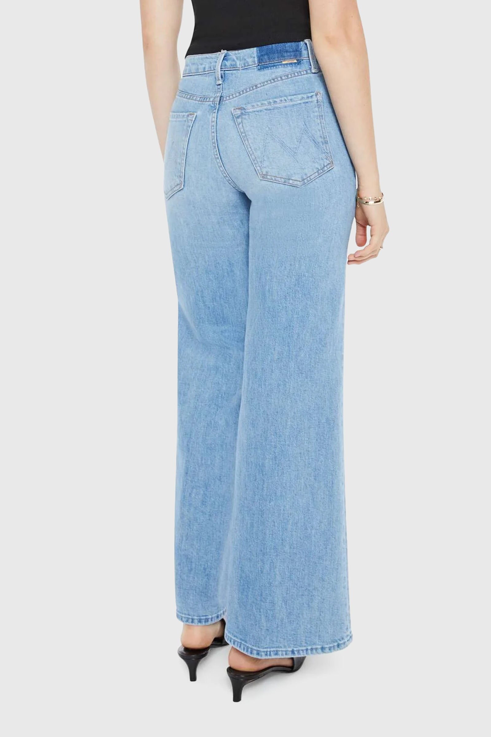 mother Mother Jeans The Tomcat Roller Skimp Denim Chiaro Donna, view 2