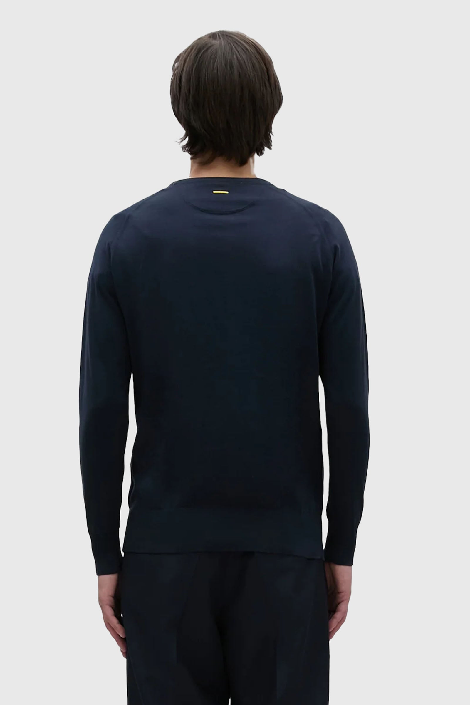 aspesi Aspesi Maglia In Cotone Manica Raglan Blu Navy Uomo, view 2