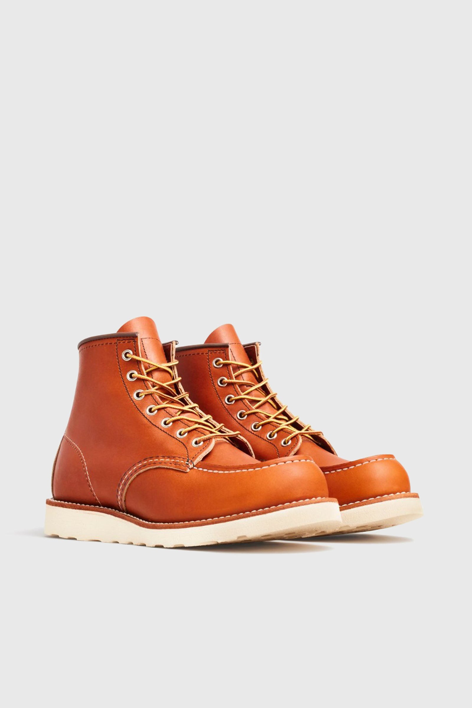 red wing Red Wing Stivaletto 6-inch Classic Moc Toe In Pelle Oro Legacy Marrone Uomo, view 2