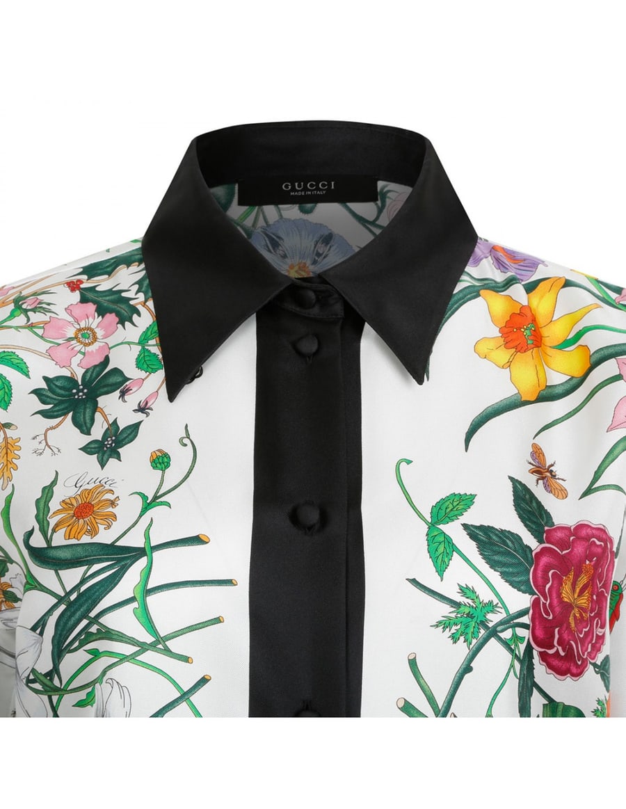 Gucci Printed silk shirt, view 4