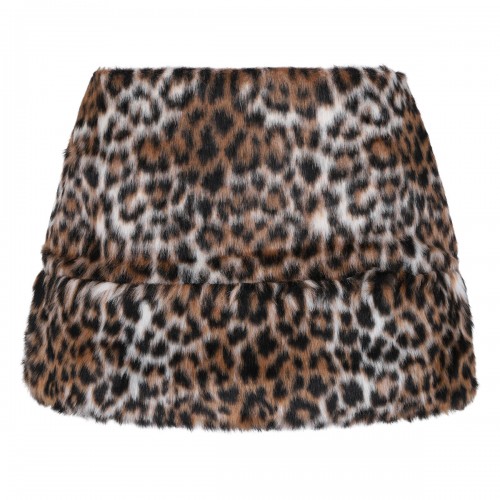 Marc Jacobs Faux fur leopard skirt