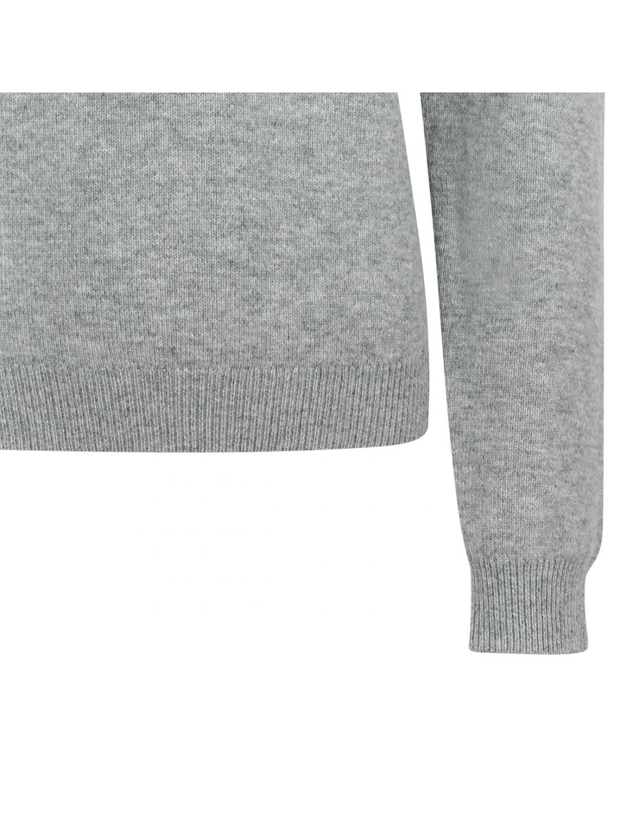 self-portrait Gray flower wool jumper, view 5