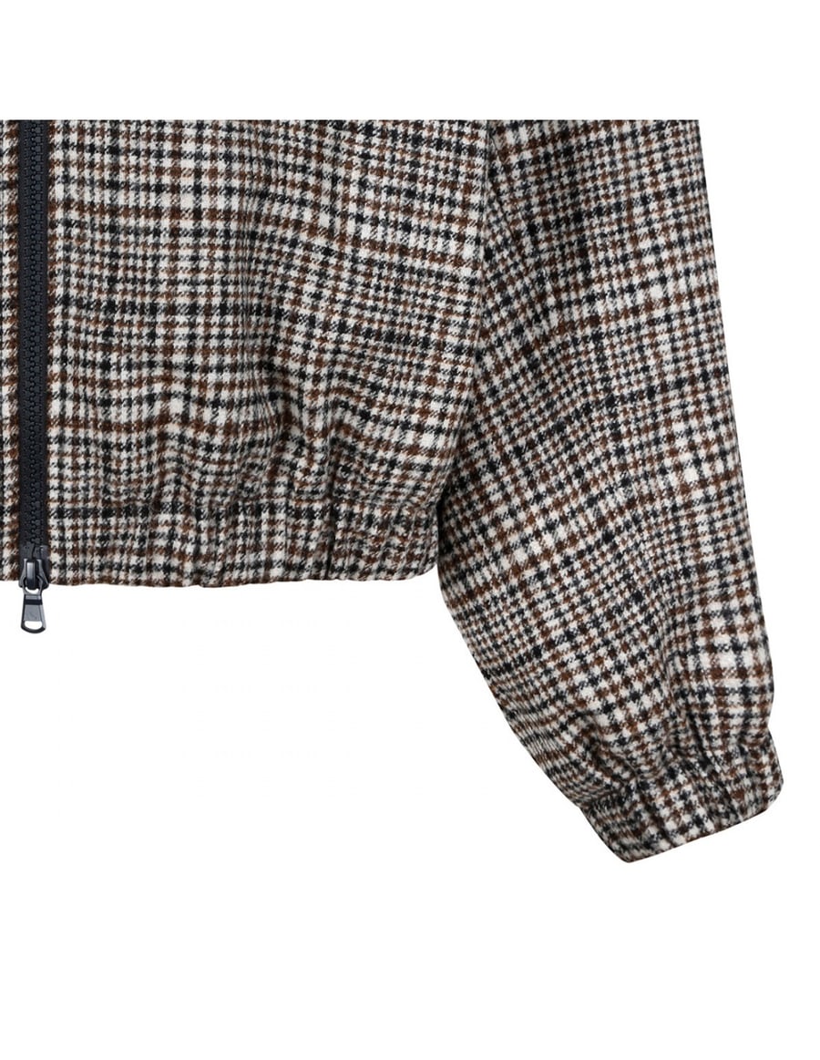 Brunello Cucinelli Check alpaca blend jacket, view 5