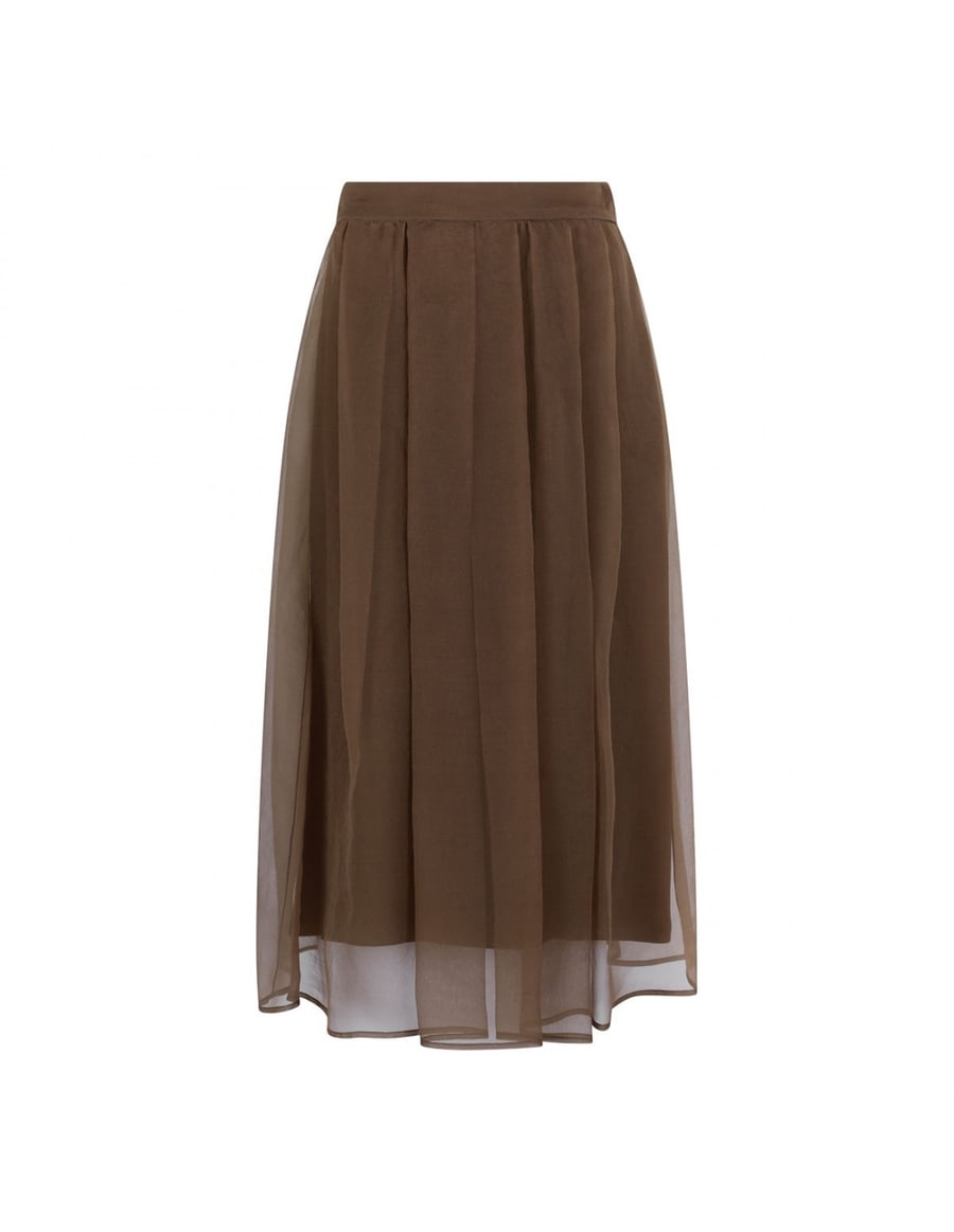 Brunello Cucinelli Circle silk skirt, view 2