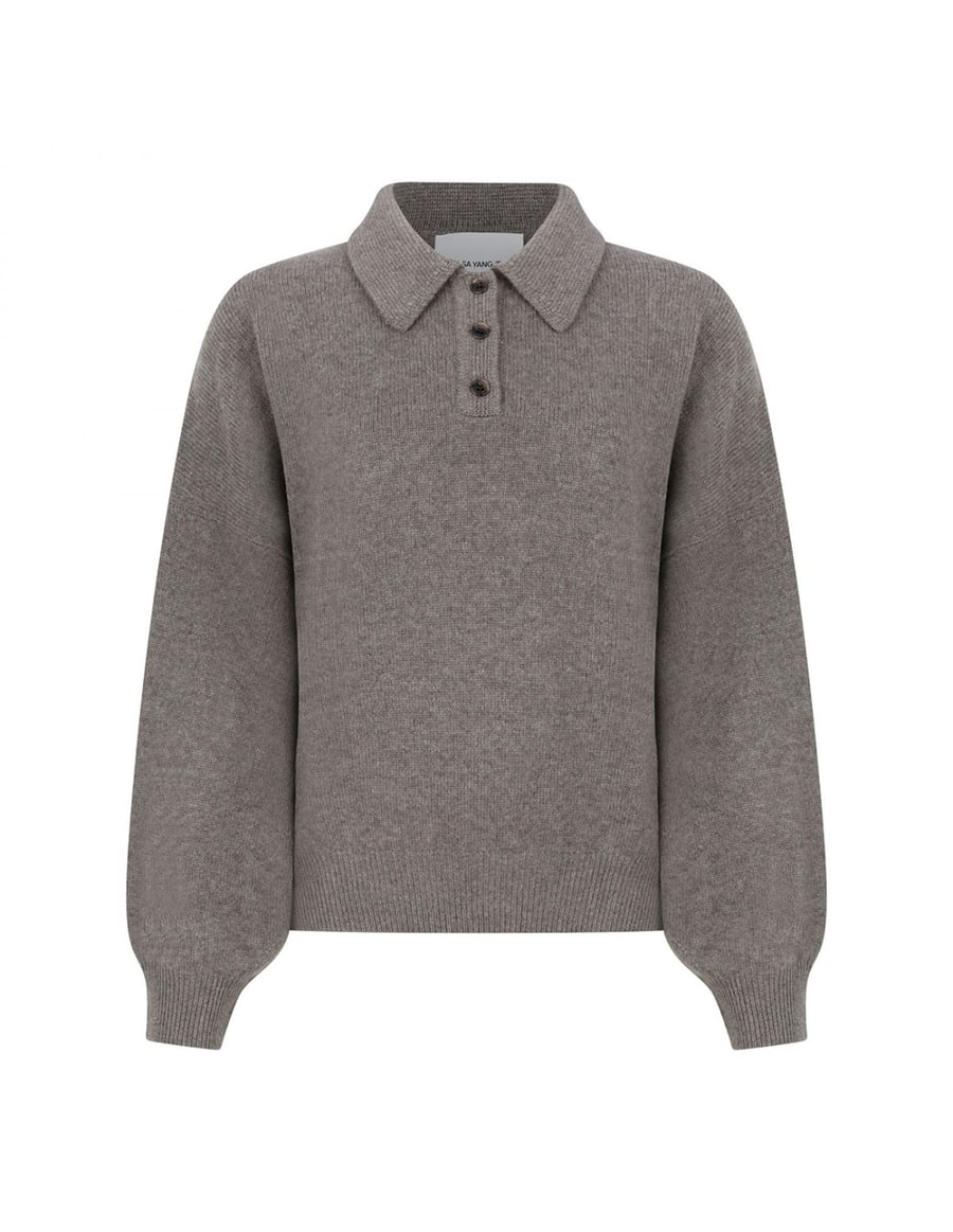 LISA YANG Etta polo sweater, view 2