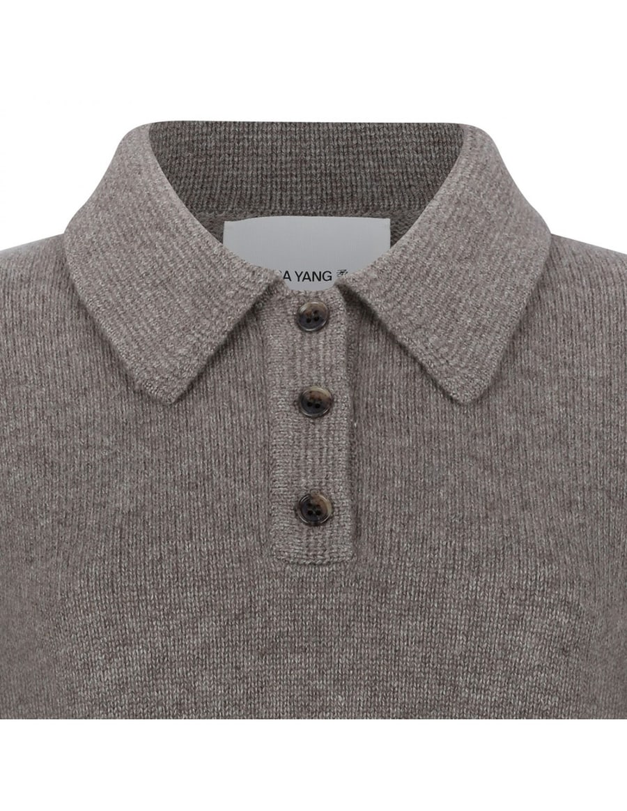 LISA YANG Etta polo sweater, view 4