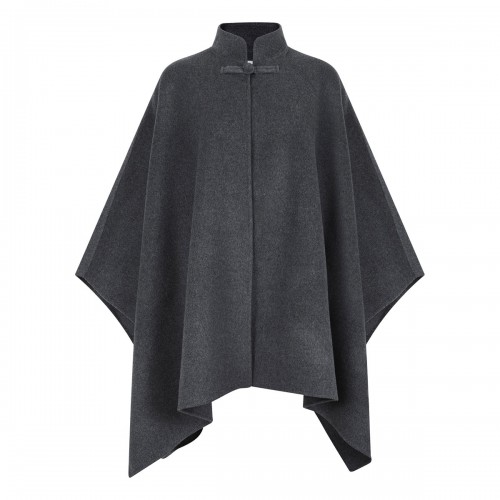 ROHE Double-faced wool pankou closure poncho