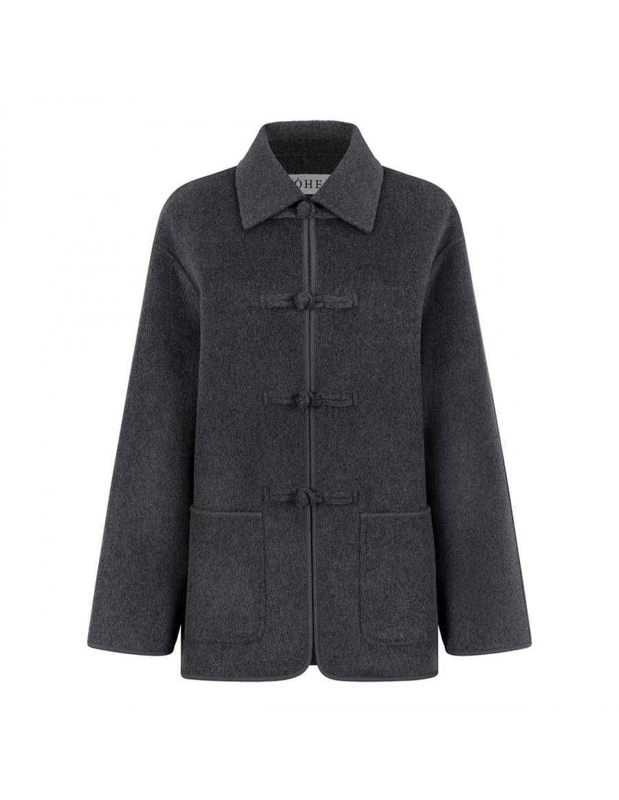 ROHE Double faced wool pankou closure jacket, view 2
