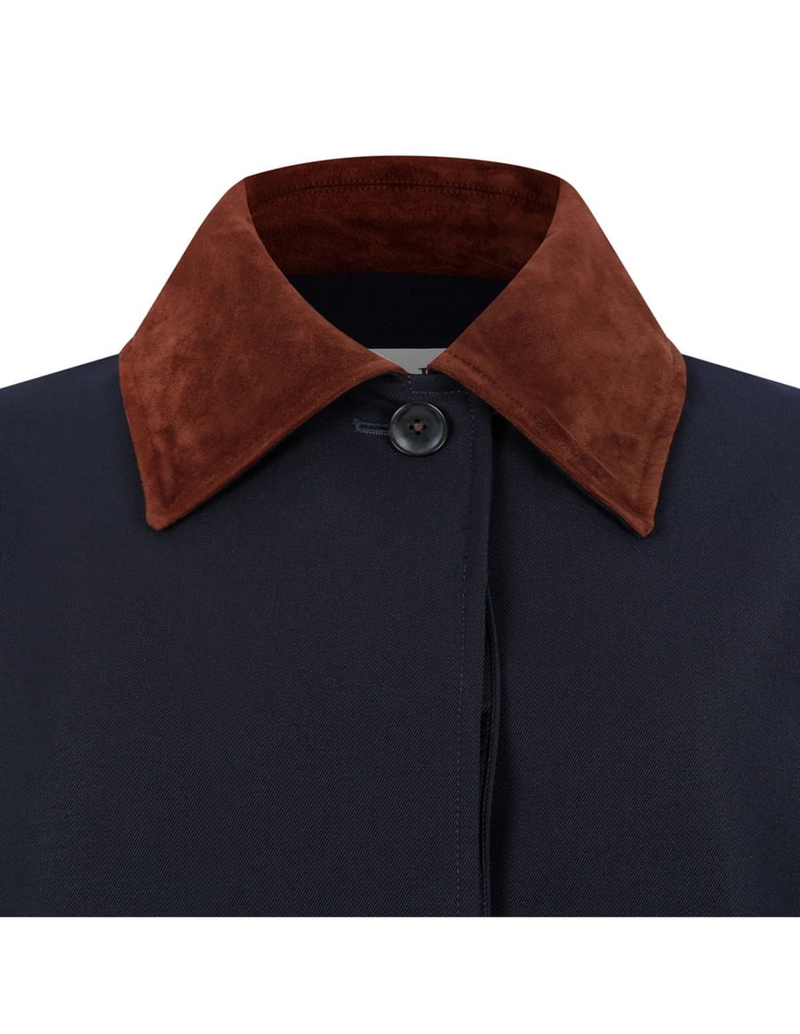 ROHE Suede collar car coat, view 4