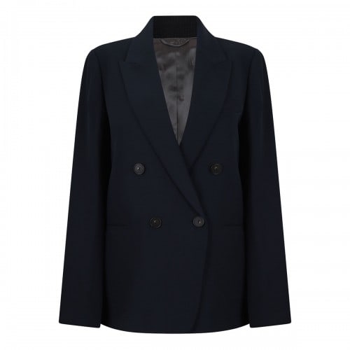 VINCE Crepe double-breasted blazer