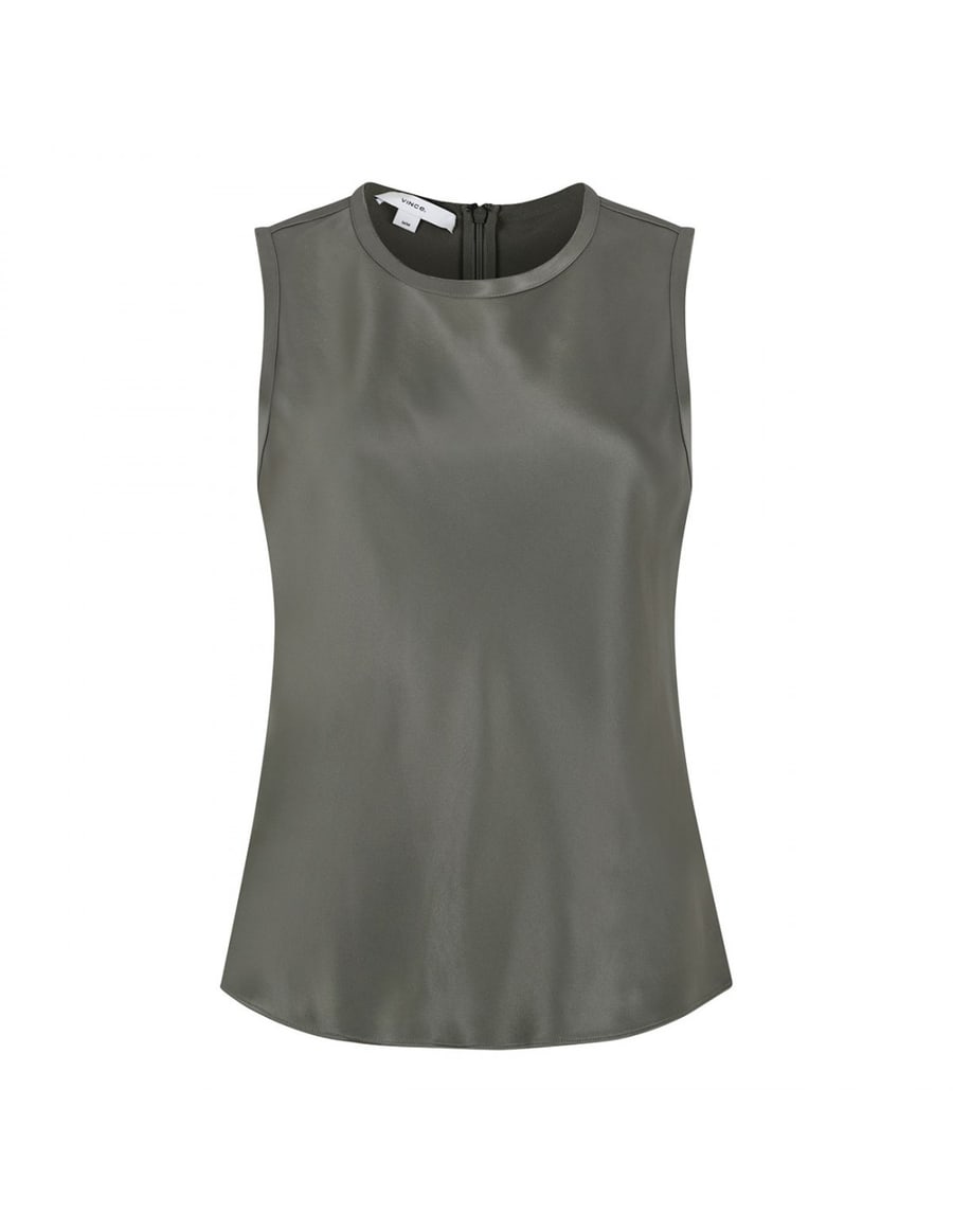 VINCE Bias crew neck top, view 2