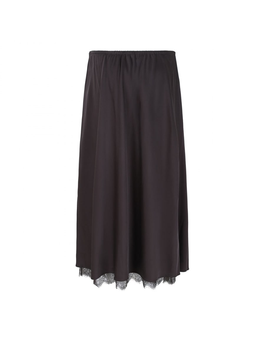 VINCE Lace trim slip skirt, view 4