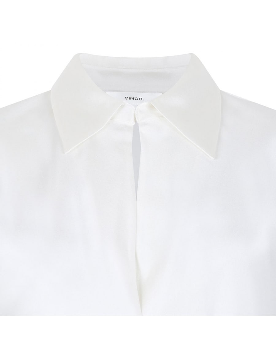 VINCE Bias silk blouse, view 4