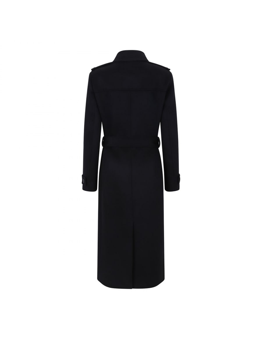 Saint Laurent Deep black wool coat, view 3