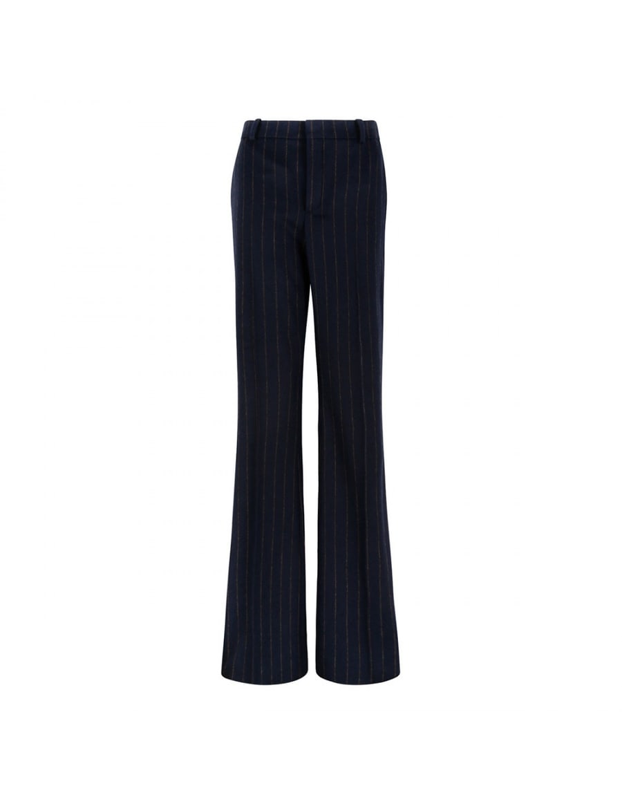 Saint Laurent Pinstriped wool blend pants, view 2