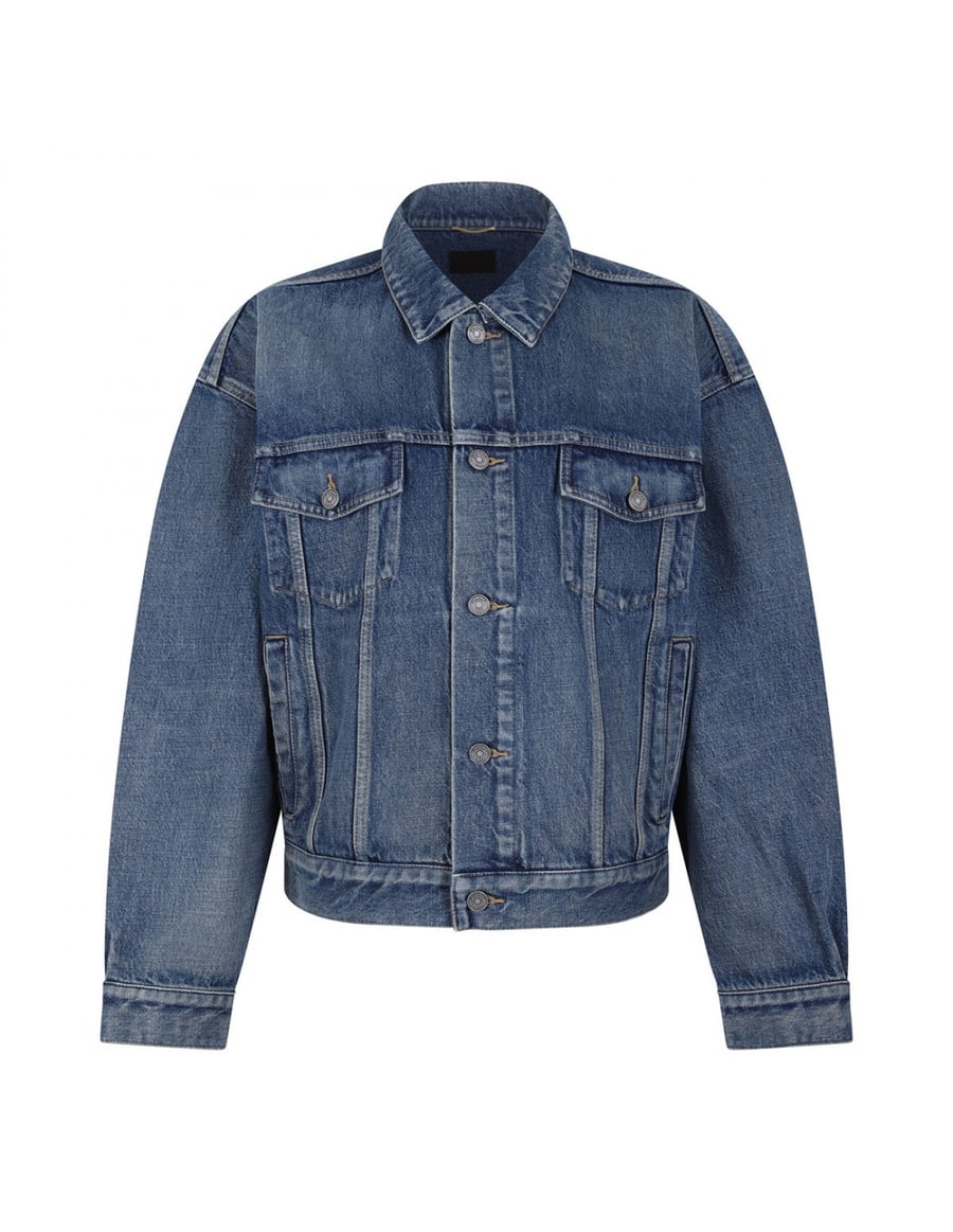 Saint Laurent 70s denim trucker jacket, view 2