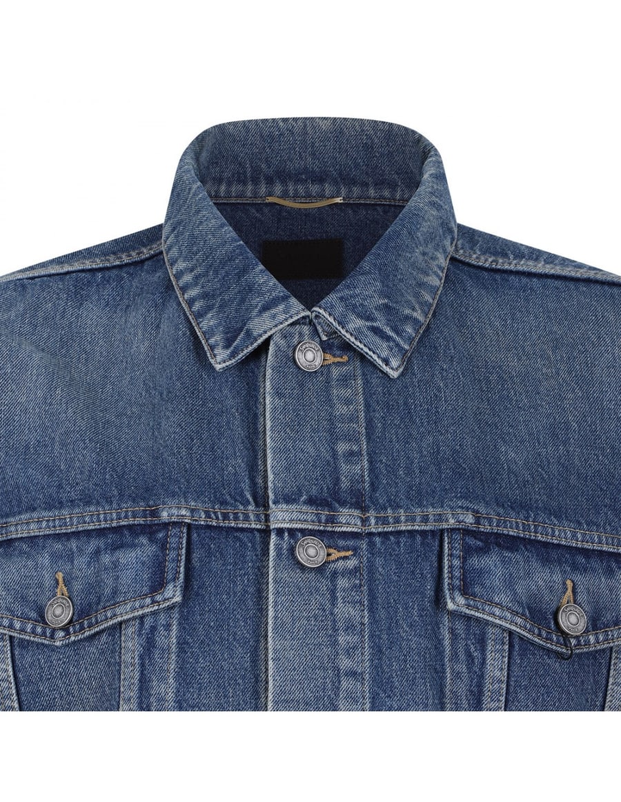 Saint Laurent 70s denim trucker jacket, view 4