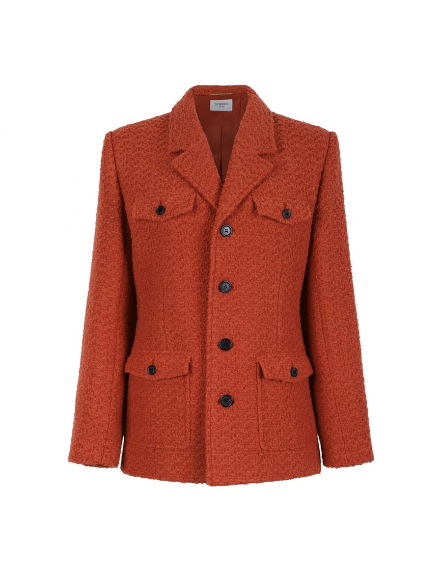 Saint Laurent Tweed single-breasted jacket, view 2