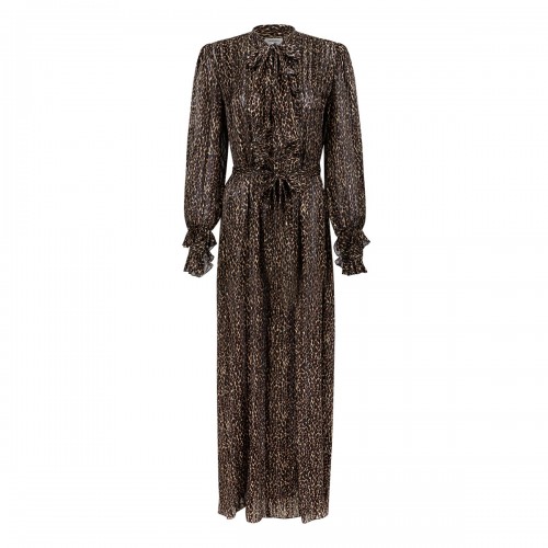 Saint Laurent Leopard silk dress