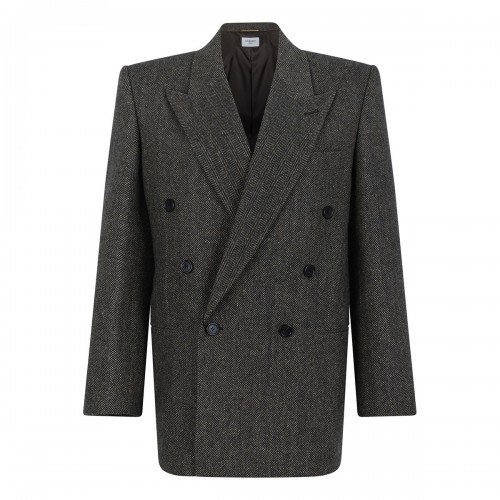Saint Laurent Brown double-breasted jacket