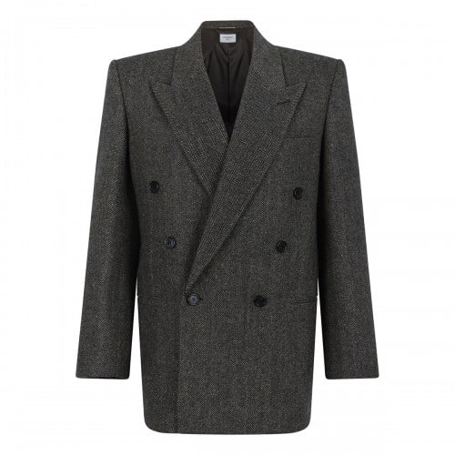 Saint Laurent Brown double-breasted jacket