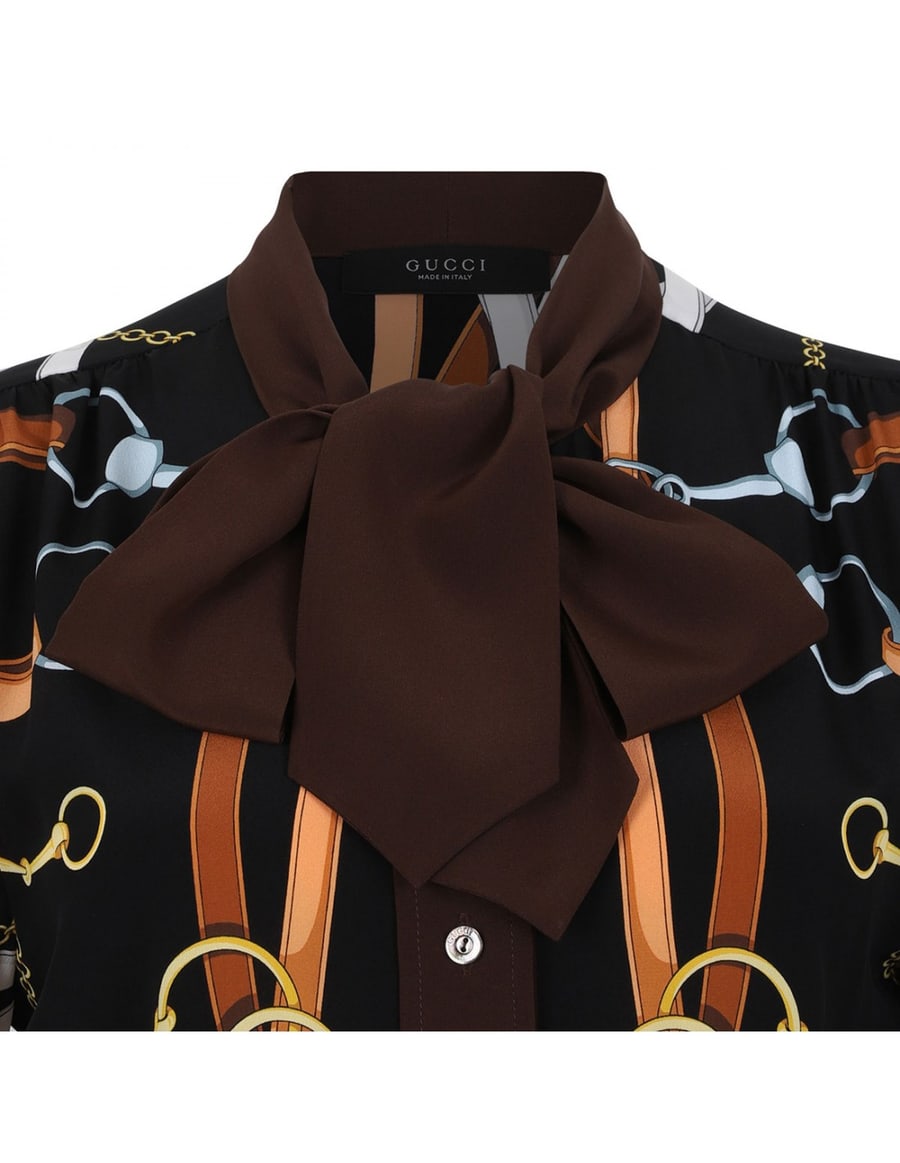 Gucci Printed silk chemisier, view 4