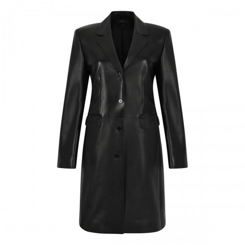 Gucci Black soft leather coat
