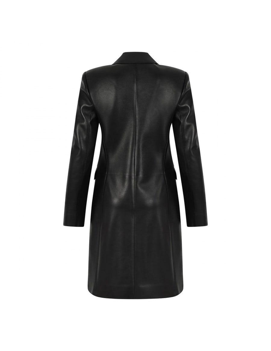 Gucci Black soft leather coat, view 3