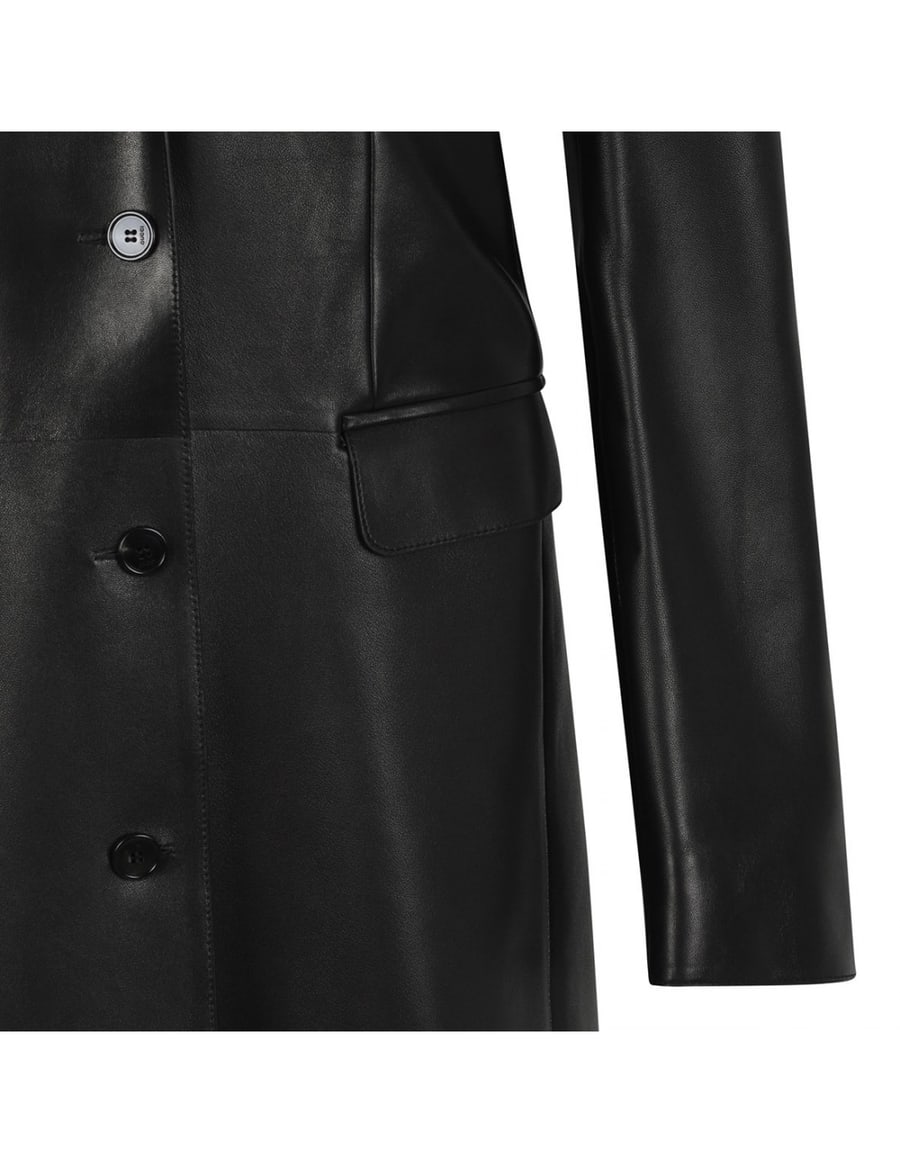 Gucci Black soft leather coat, view 5