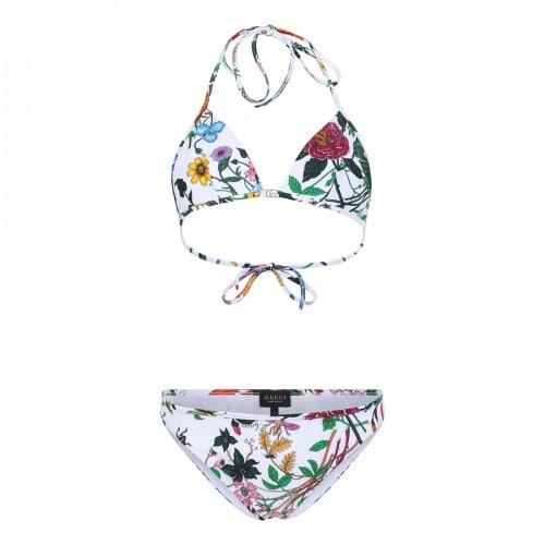 Gucci Flora print sparkling bikini
