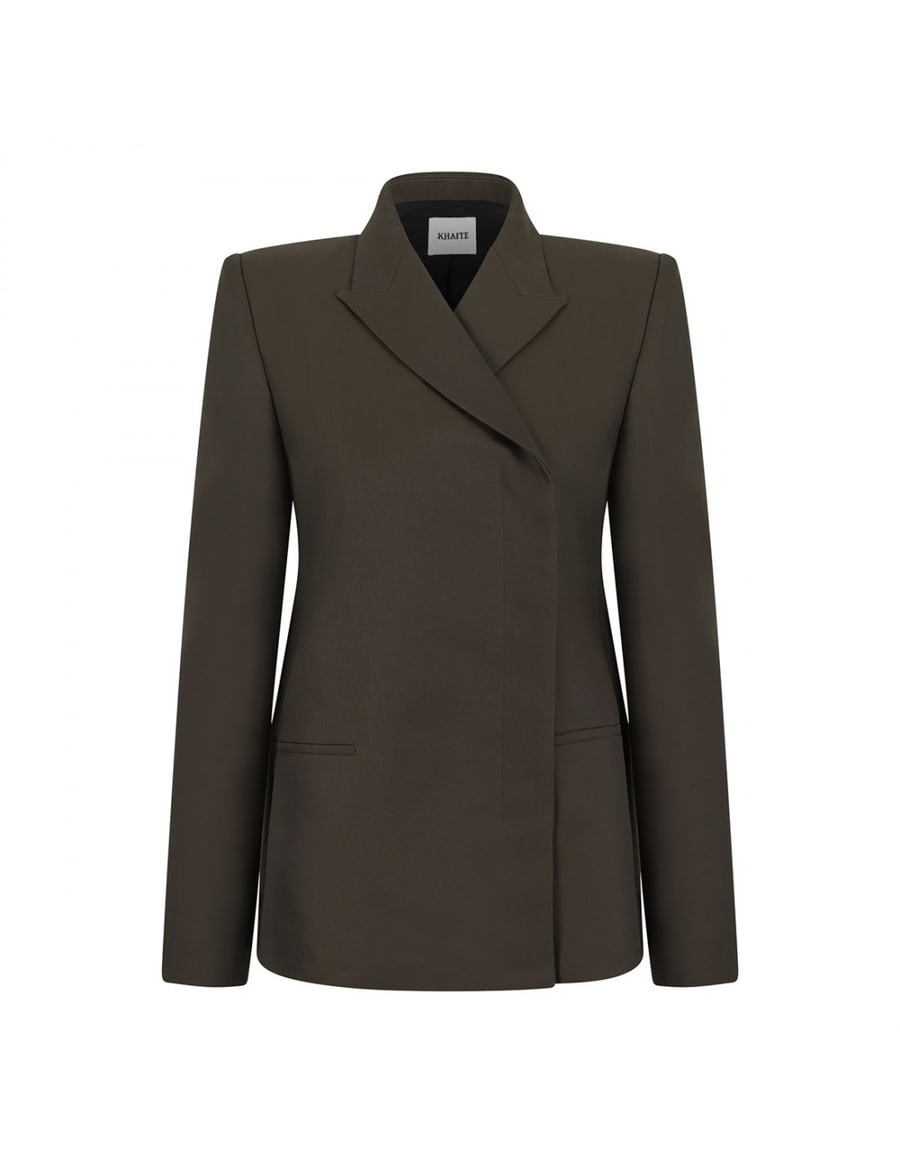 KHAITE Silvannah wool and silk jacket, view 2