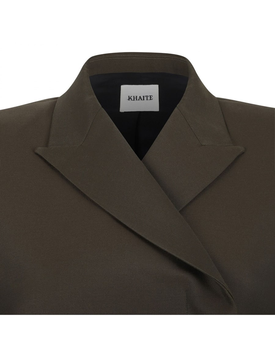 KHAITE Silvannah wool and silk jacket, view 4