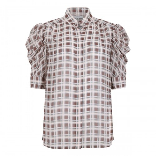 FRAME The Gillian check blouse