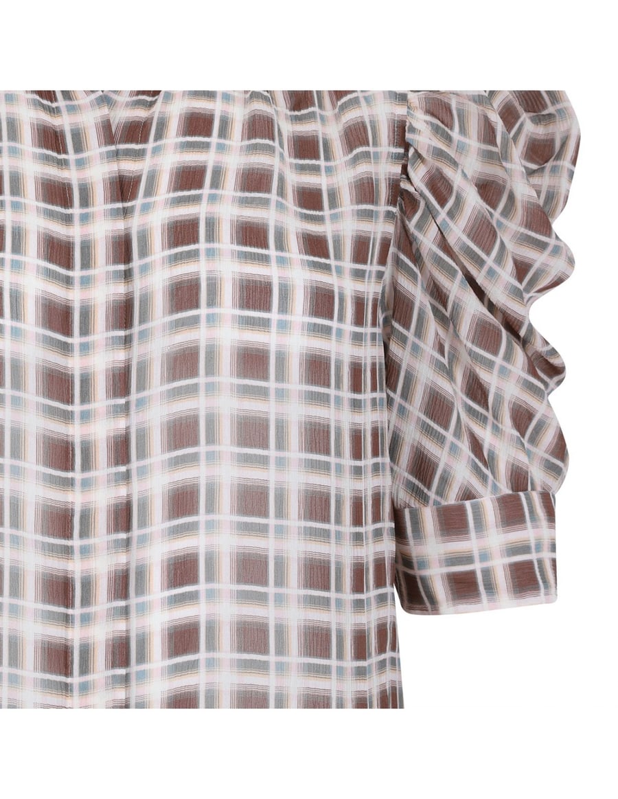FRAME The Gillian check blouse, view 5