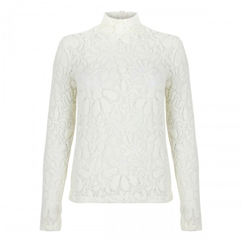 LA DOUBLE J Lacey turtleneck top
