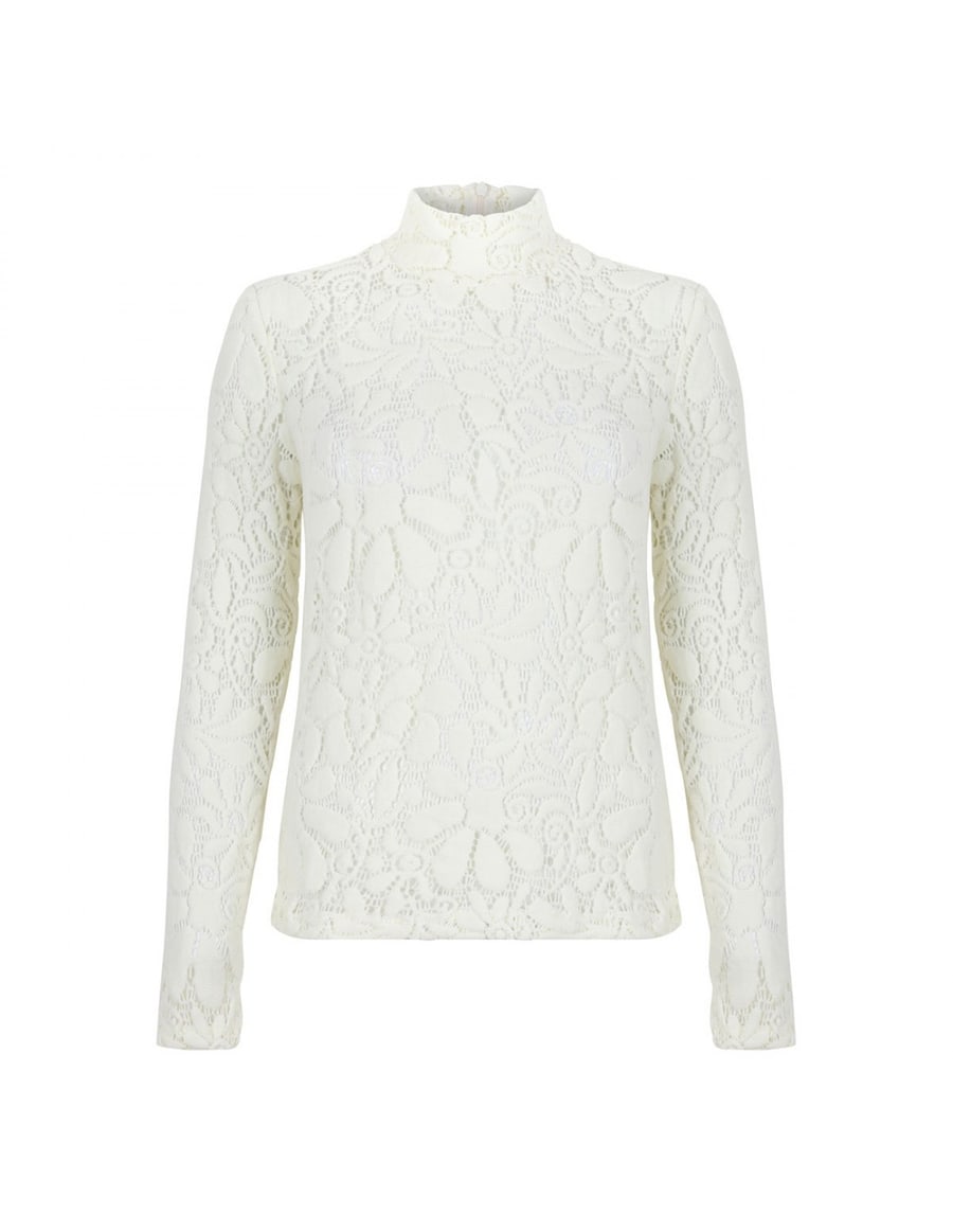 LA DOUBLE J Lacey turtleneck top, view 2