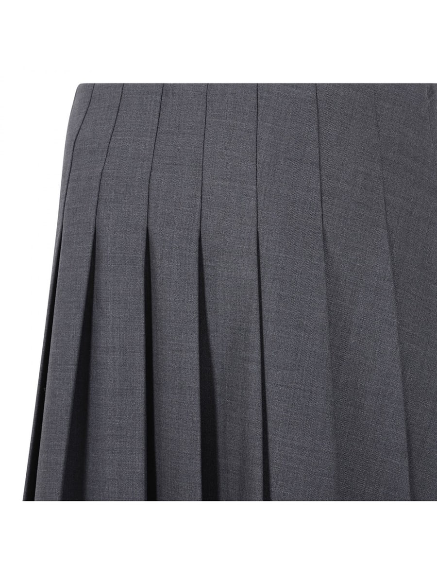 self-portrait Gray pleated mini skirt, view 5