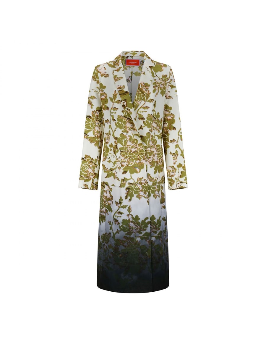 LA DOUBLE J Duster sable satin coat, view 2