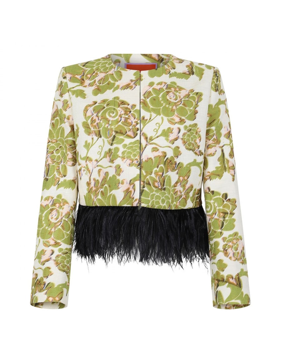 LA DOUBLE J Bijoux jacket with feathers, view 2