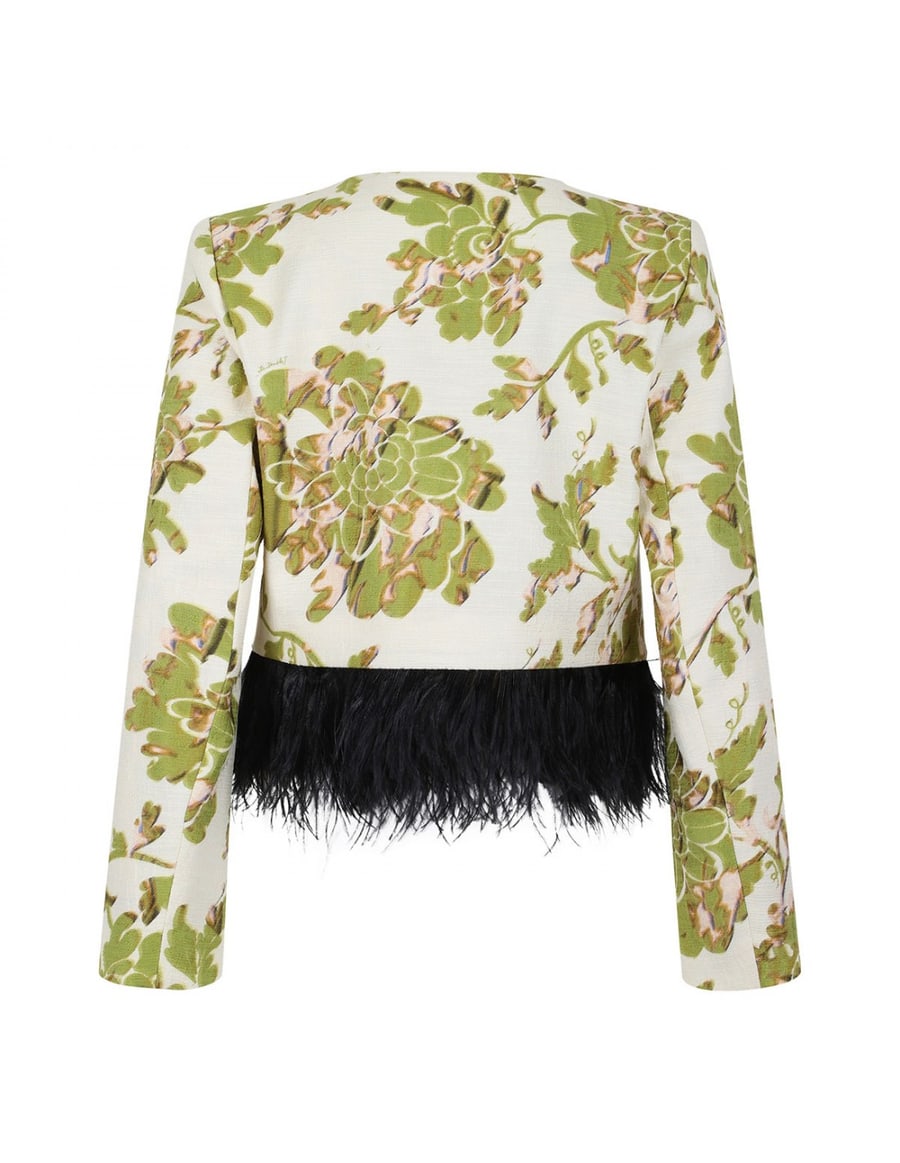 LA DOUBLE J Bijoux jacket with feathers, view 3